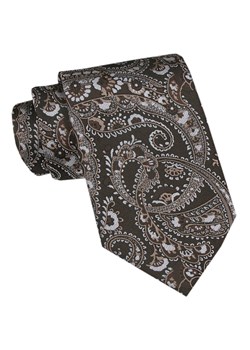 Klasyczny Krawat Męski CHATTIER - Brąz i Beż, Orientalny Wzór KRCH1376 ze sklepu JegoSzafa.pl w kategorii Krawaty - zdjęcie 173674824