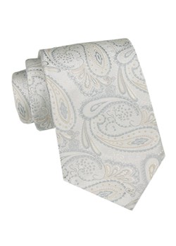 Klasyczny Krawat Męski CHATTIER - Krem i Jasny Beż, Duże Paisley KRCH1374 ze sklepu JegoSzafa.pl w kategorii Krawaty - zdjęcie 173674834
