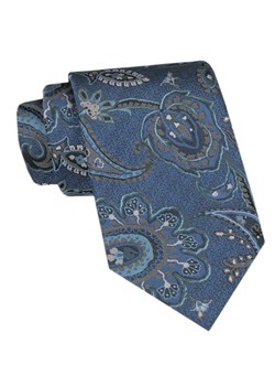 Klasyczny Krawat Męski CHATTIER - Niebieski w Duży Wzór Kwiatowy KRCH1372 ze sklepu JegoSzafa.pl w kategorii Krawaty - zdjęcie 173674840