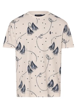 Polo Ralph Lauren T-shirt - klasyczny krój Mężczyźni Bawełna biały wzorzysty ze sklepu vangraaf w kategorii T-shirty męskie - zdjęcie 173674994