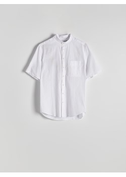 Reserved - Koszula comfort z domieszką lnu - biały ze sklepu Reserved w kategorii Koszule męskie - zdjęcie 173676263