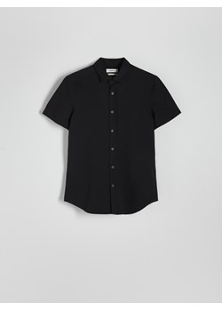Reserved - Gładka koszula slim fit - czarny ze sklepu Reserved w kategorii Koszule męskie - zdjęcie 173677953