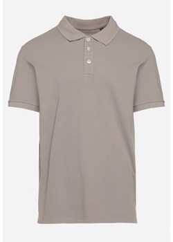 Ciemnoszara Koszulka Bawełniana Polo Vimarith ze sklepu Born2be Odzież w kategorii T-shirty męskie - zdjęcie 173678671