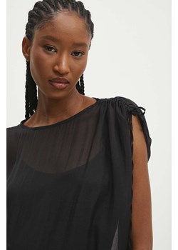 Answear Lab bluzka damska kolor czarny gładka ze sklepu ANSWEAR.com w kategorii Bluzki damskie - zdjęcie 173679140