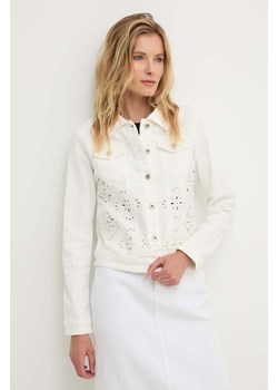 Answear Lab kurtka jeansowa damska kolor biały przejściowa ze sklepu ANSWEAR.com w kategorii Kurtki damskie - zdjęcie 173679173