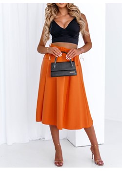 Pomarańczowa spódnica z paskiem Kerimmo - pomarańczowy ze sklepu pakuten.pl w kategorii Spódnice - zdjęcie 173680762