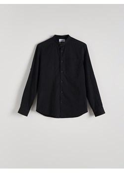 Reserved - Koszula slim fit z kieszonką - czarny ze sklepu Reserved w kategorii Koszule męskie - zdjęcie 173681633