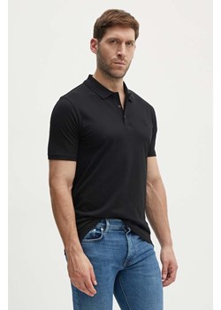 Karl Lagerfeld polo męski kolor czarny z aplikacją ze sklepu ANSWEAR.com w kategorii T-shirty męskie - zdjęcie 173681984
