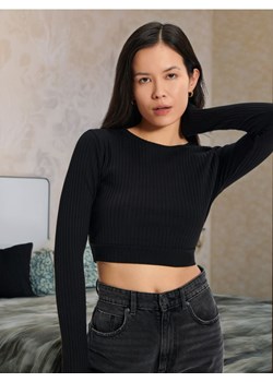 Sinsay - Koszulka z długimi rękawami - czarny ze sklepu Sinsay w kategorii Bluzki damskie - zdjęcie 173682983