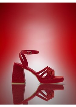 Sinsay - Sandały na obcasie - czerwony ze sklepu Sinsay w kategorii Sandały damskie - zdjęcie 173683074