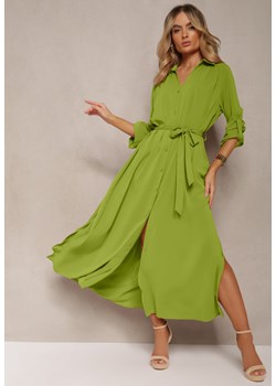 Zielona Casualowa Sukienka Koszulowa na Guziki z Kieszeniami Jezebel ze sklepu Renee odzież w kategorii Sukienki - zdjęcie 173683572