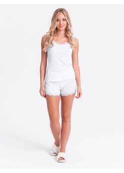 Piżama damska 356ULR - biała ze sklepu Edoti w kategorii Piżamy damskie - zdjęcie 173683770
