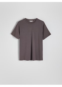 Reserved - T-shirt regular z wiskozą - ciemnoszary ze sklepu Reserved w kategorii T-shirty męskie - zdjęcie 173684283