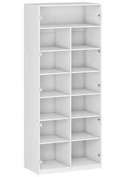 Biały korpus szafy z półkami 100 cm - Wax 11X ze sklepu Edinos.pl w kategorii Szafy - zdjęcie 173684534