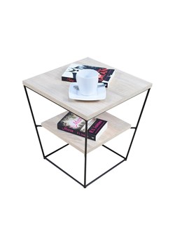 Kwadratowy stolik kawowy w stylu loft dąb sonoma - Arakin 4X ze sklepu Edinos.pl w kategorii Stoliki kawowe - zdjęcie 173684560