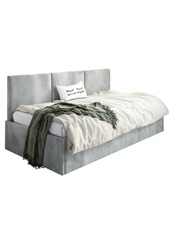 Popielate welwetowe łóżko z pojemnikiem Sorento 4X - 3 rozmiary ze sklepu Edinos.pl w kategorii Łóżka i materace - zdjęcie 173684724