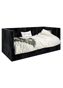 Czarne łóżko młodzieżowe z oparciem Casini 5X - 3 rozmiary ze sklepu Edinos.pl w kategorii Łóżka i materace - zdjęcie 173684730