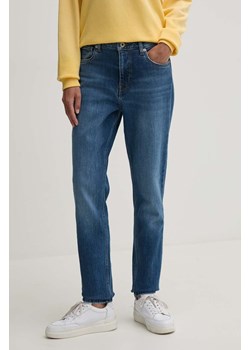 Pepe Jeans jeansy TAPERED JEANS HW damskie kolor granatowy PL204591HV3 ze sklepu ANSWEAR.com w kategorii Jeansy damskie - zdjęcie 173685950