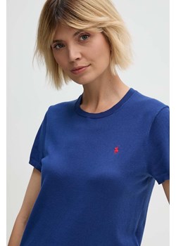 Polo Ralph Lauren t-shirt damski kolor niebieski 211891673 ze sklepu ANSWEAR.com w kategorii Bluzki damskie - zdjęcie 173686032