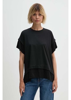 Sisley t-shirt damski kolor czarny 33D6L106D ze sklepu ANSWEAR.com w kategorii Bluzki damskie - zdjęcie 173686072