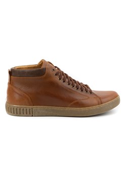 Buty męskie skórzane sneakersy 2108sw brązowe ze sklepu butyolivier w kategorii Półbuty męskie - zdjęcie 173686240