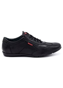 Buty męskie skórzane czarne casual 7097DT - Buty Olivier ze sklepu butyolivier w kategorii Półbuty męskie - zdjęcie 173686814