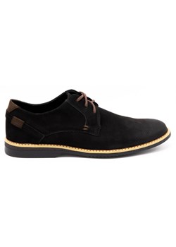 Buty męskie skórzane casual 859L czarne ze sklepu butyolivier w kategorii Półbuty męskie - zdjęcie 173687081