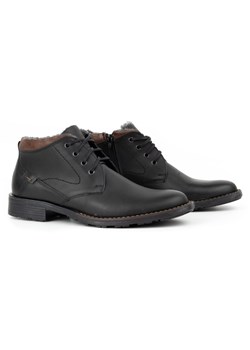 Skórzane buty męskie na zimę C16S czarne ze sklepu butyolivier w kategorii Buty zimowe męskie - zdjęcie 173687424