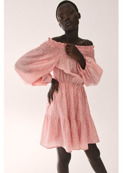 H & M - Sukienka z odkrytymi ramionami - Różowy ze sklepu H&M w kategorii Sukienki - zdjęcie 173688210