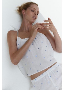 H & M - Piżama z topem i szortami - Biały ze sklepu H&M w kategorii Piżamy damskie - zdjęcie 173688232