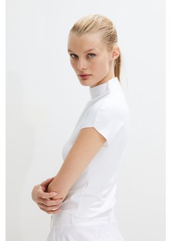 H & M - Dżersejowy top z półgolfem - Biały ze sklepu H&M w kategorii Bluzki damskie - zdjęcie 173688261