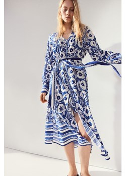 H & M - Sukienka tunikowa z wiązanym paskiem - Niebieski ze sklepu H&M w kategorii Sukienki - zdjęcie 173688264
