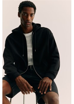 H & M - Rozpinana bluza z kapturem Loose Fit - Czarny ze sklepu H&M w kategorii Bluzy męskie - zdjęcie 173688274