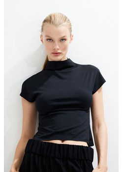 H & M - Dżersejowy top z półgolfem - Czarny ze sklepu H&M w kategorii Bluzki damskie - zdjęcie 173688342