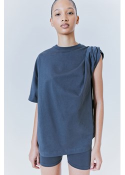 H & M - T-shirt oversize - Szary ze sklepu H&M w kategorii Bluzki damskie - zdjęcie 173688403