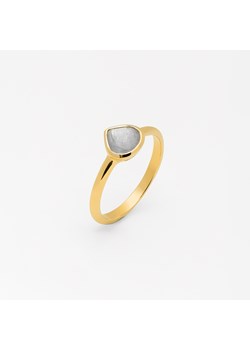 pierścionek z labradorytem srebrny pozłacany ze sklepu ANIA KRUK w kategorii Pierścionki - zdjęcie 173689341