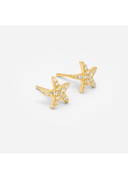kolczyki gwiazdki z cyrkoniami, srebrne pozłacane ze sklepu ANIA KRUK w kategorii Kolczyki - zdjęcie 173689351