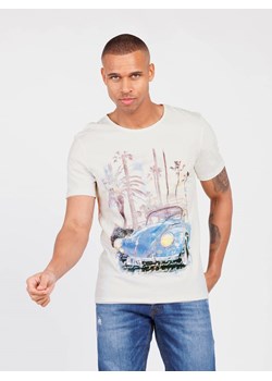 KEY LARGO Koszulka &quot;Palm Beach&quot; w kolorze białym ze sklepu Limango Polska w kategorii T-shirty męskie - zdjęcie 173690511
