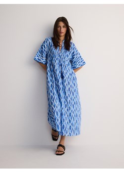 Reserved - Bawełniana sukienka - niebieski ze sklepu Reserved w kategorii Sukienki - zdjęcie 173694054