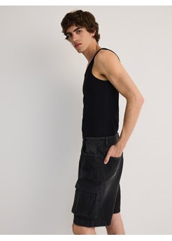 Reserved - Jeansowe szorty cargo - szary ze sklepu Reserved w kategorii Spodenki męskie - zdjęcie 173694210