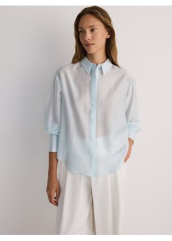 Reserved - Koszula z lyocellu - jasnoniebieski ze sklepu Reserved w kategorii Koszule damskie - zdjęcie 173694810