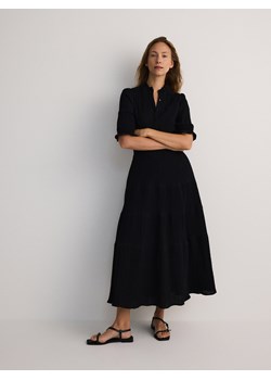 Reserved - Sukienka midi - czarny ze sklepu Reserved w kategorii Sukienki - zdjęcie 173694823
