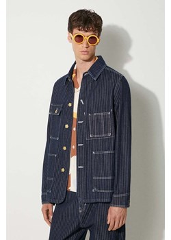 Kenzo kurtka jeansowa Relaxed Workwear Jacket męska kolor granatowy przejściowa oversize FE65DV1126F1.DM ze sklepu PRM w kategorii Kurtki męskie - zdjęcie 173695093