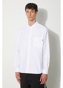 Awake NY koszula bawełniana Embroidered Oxford Shirt męska kolor biały relaxed z kołnierzykiem button-down SP24-TP001 ze sklepu PRM w kategorii Koszule męskie - zdjęcie 173695172