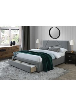 Szare łóżko do sypialni - Dubio 160x200 cm ze sklepu Edinos.pl w kategorii Łóżka i materace - zdjęcie 173696162