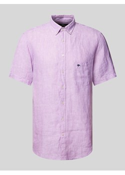 Koszula casualowa z lnu z kołnierzykiem typu button down model ‘Summer’ ze sklepu Peek&Cloppenburg  w kategorii Koszule męskie - zdjęcie 173696770