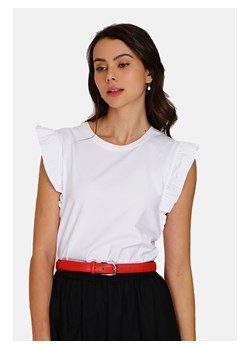 ASSUILI Koszulka w kolorze białym ze sklepu Limango Polska w kategorii Bluzki damskie - zdjęcie 173697303