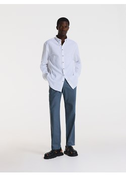 Reserved - Koszula regular z lnem - biały ze sklepu Reserved w kategorii Koszule męskie - zdjęcie 173698302