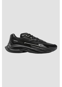 BALMAIN Czarne sneakersy Run-row-leather & Nylon, Wybierz rozmiar 41 ze sklepu outfit.pl w kategorii Buty sportowe męskie - zdjęcie 173699142