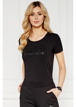 EA7 T-shirt | Regular Fit | stretch ze sklepu Gomez Fashion Store w kategorii Bluzki damskie - zdjęcie 173700272